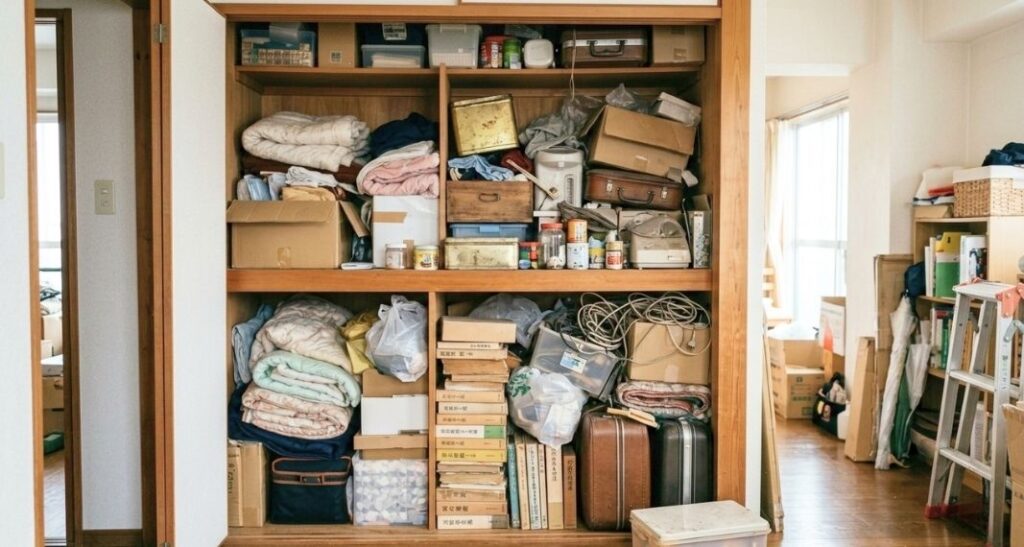 実家の押入れが片付かない理由のイメージ画像